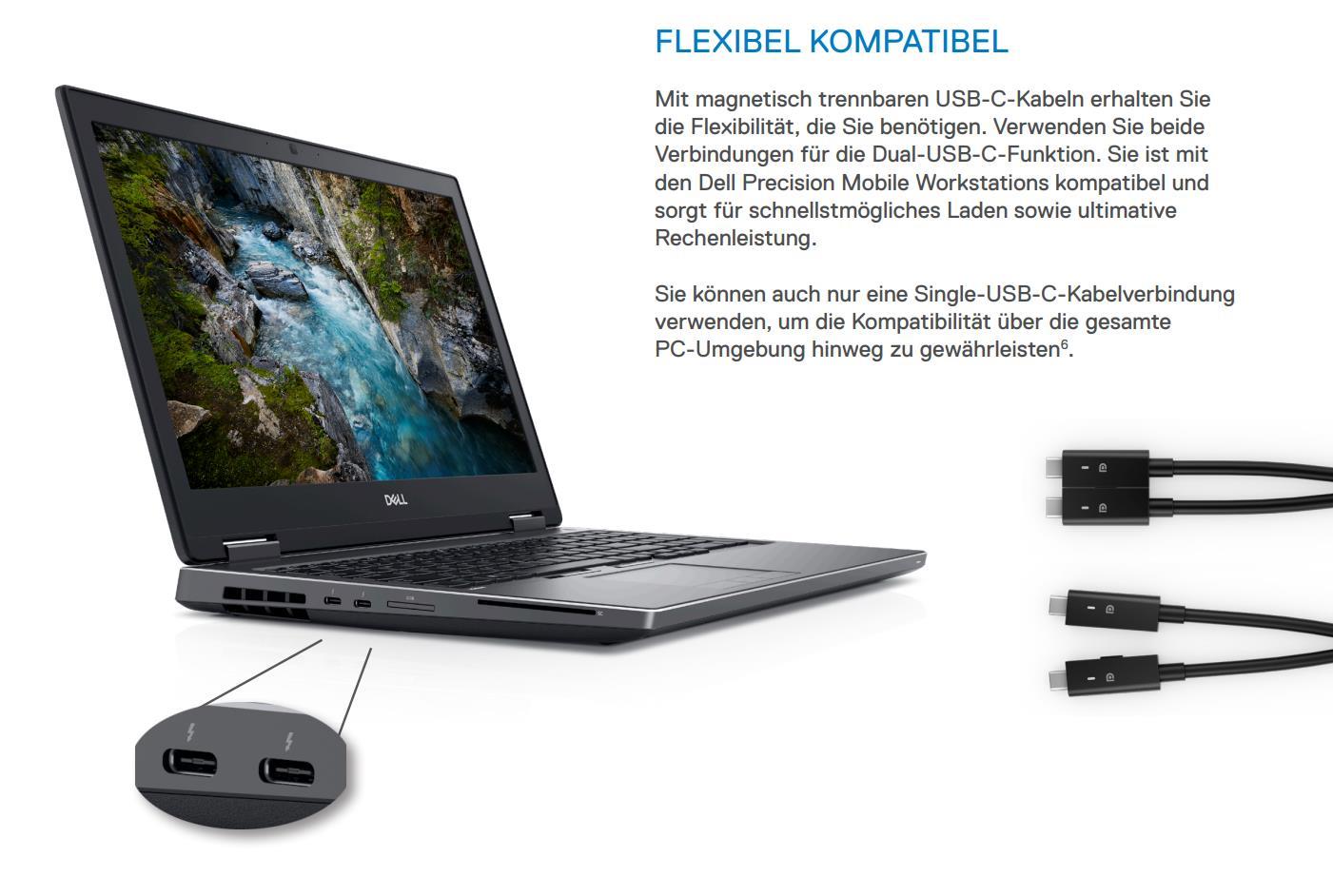 Dell WD19DC Thunderbolt 3 Dockingstation dual USB-C inkl. 240 Watt Netzteil