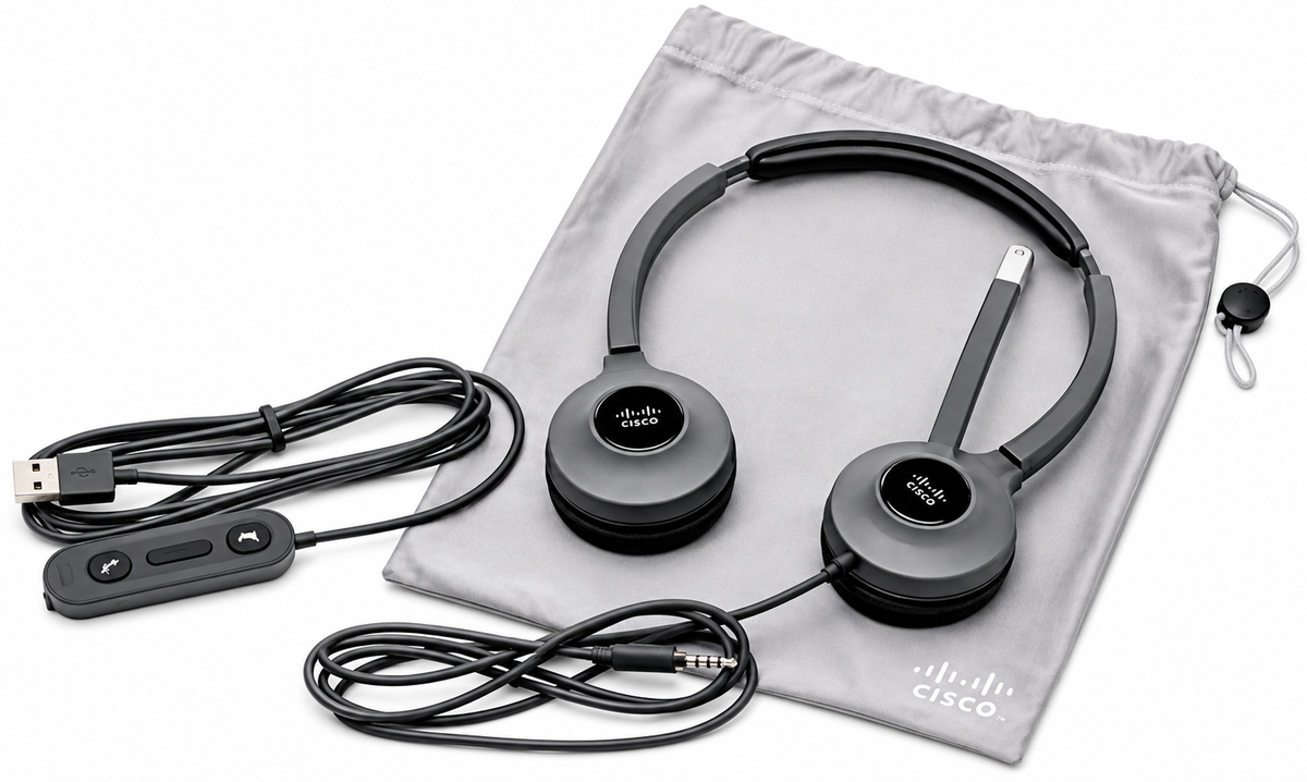 Cisco Systems Headset 522 Kabelgebunden Stereo On-Ear-Headset USB-A dunkelgrau