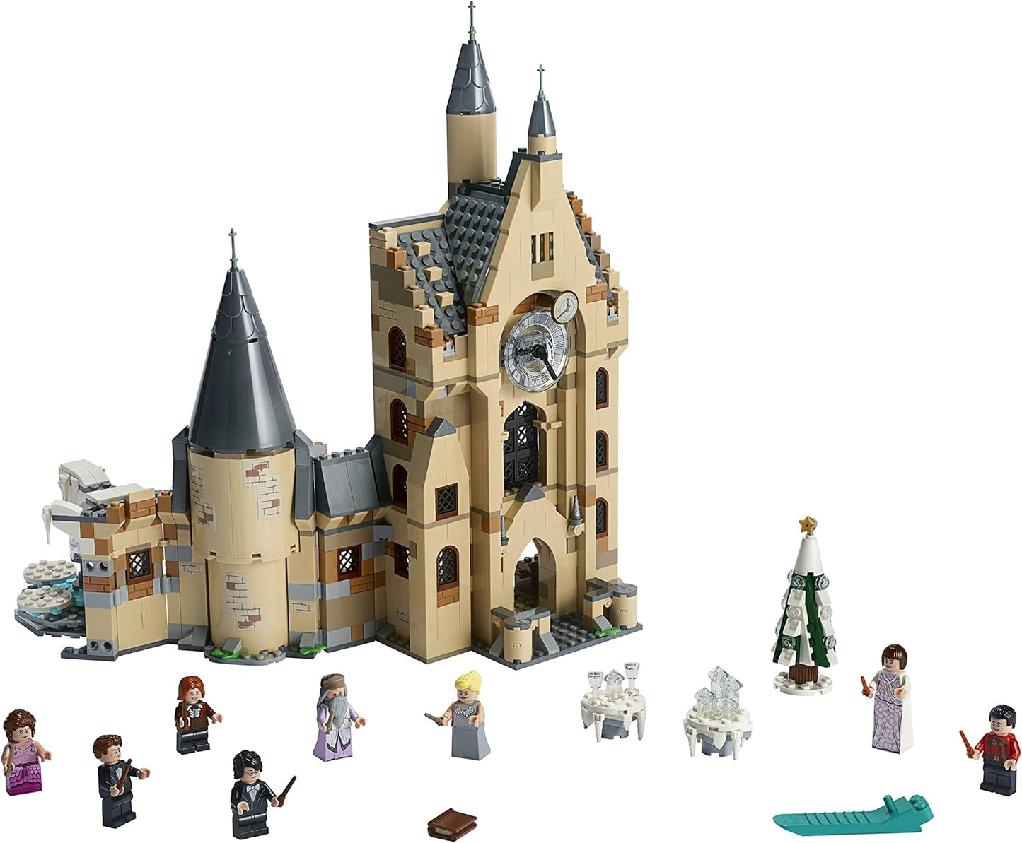 LEGO 75948 Harry Potter Schloss Hogwarts Uhrenturm Spielzeug kompatibel mit der Großen Halle und der Peitschenden Weide Sets