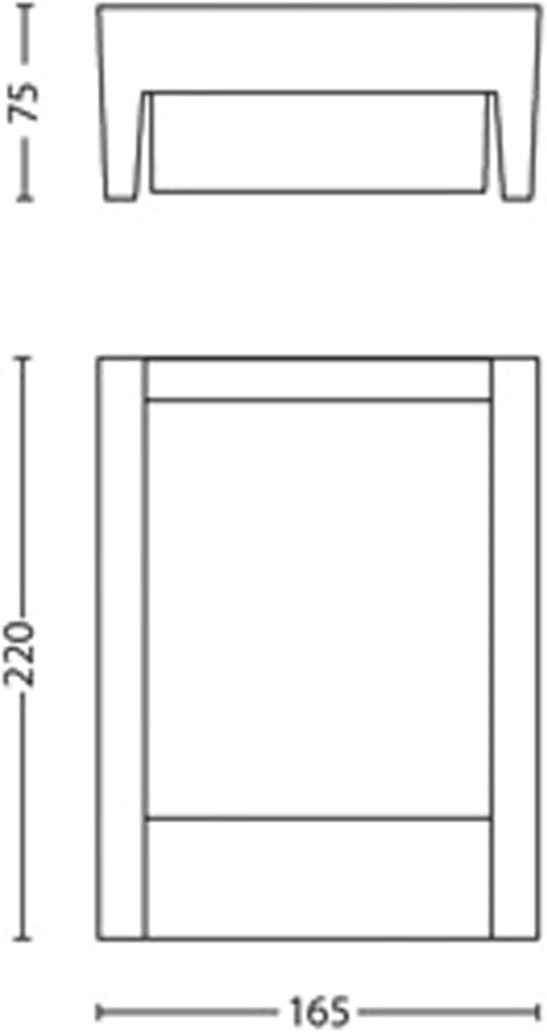Philips Arbour ultraeffiziente Wandleuchte, 1x 3,8 W ,warmweiß, anthrazit, Neutralweiß