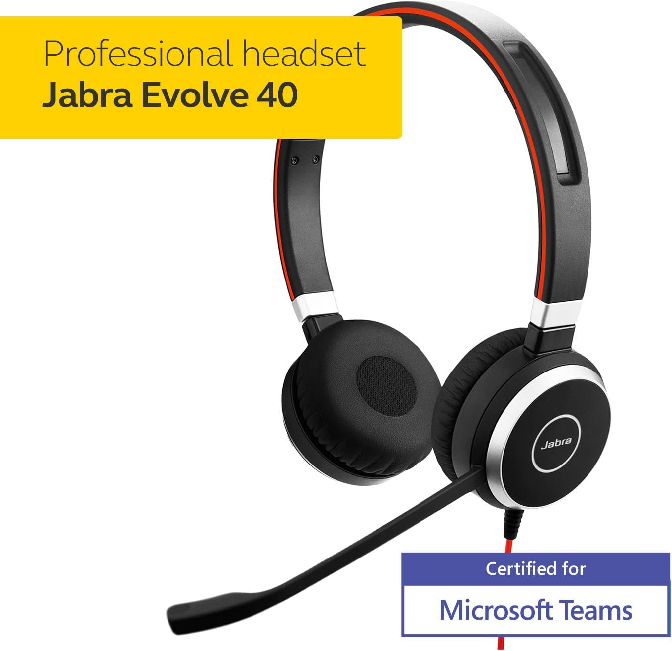 Jabra Evolve 40 MS Stereo Headset USB-A Cable with Controller HSC017 6399-823-109