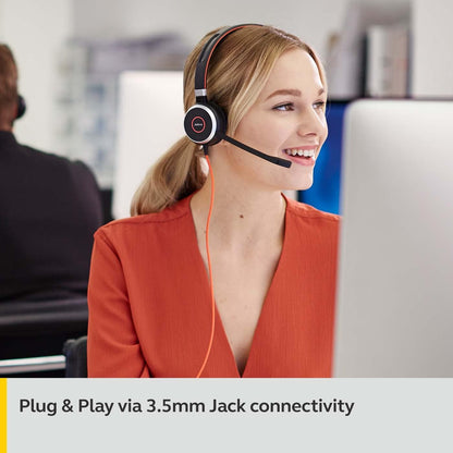 Jabra Evolve 40 Stereo Headset - 3.5mm Jack only - ohne USB Controller - 14401-10