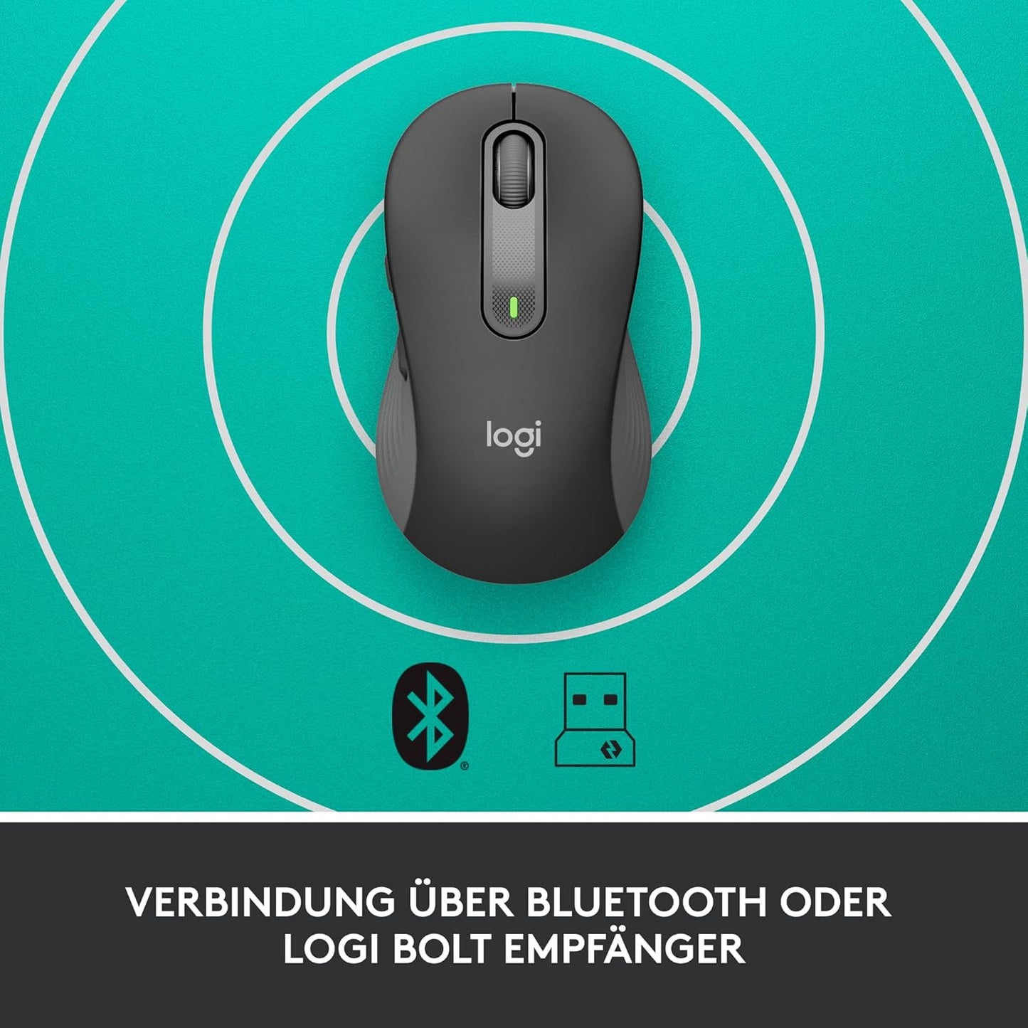 Logitech Signature M650 for Business Kabellose Maus, Leise Klicks, Anpassbare Seitentasten, Bluetooth, Kompatibilität mit mehreren Geräten - Grau