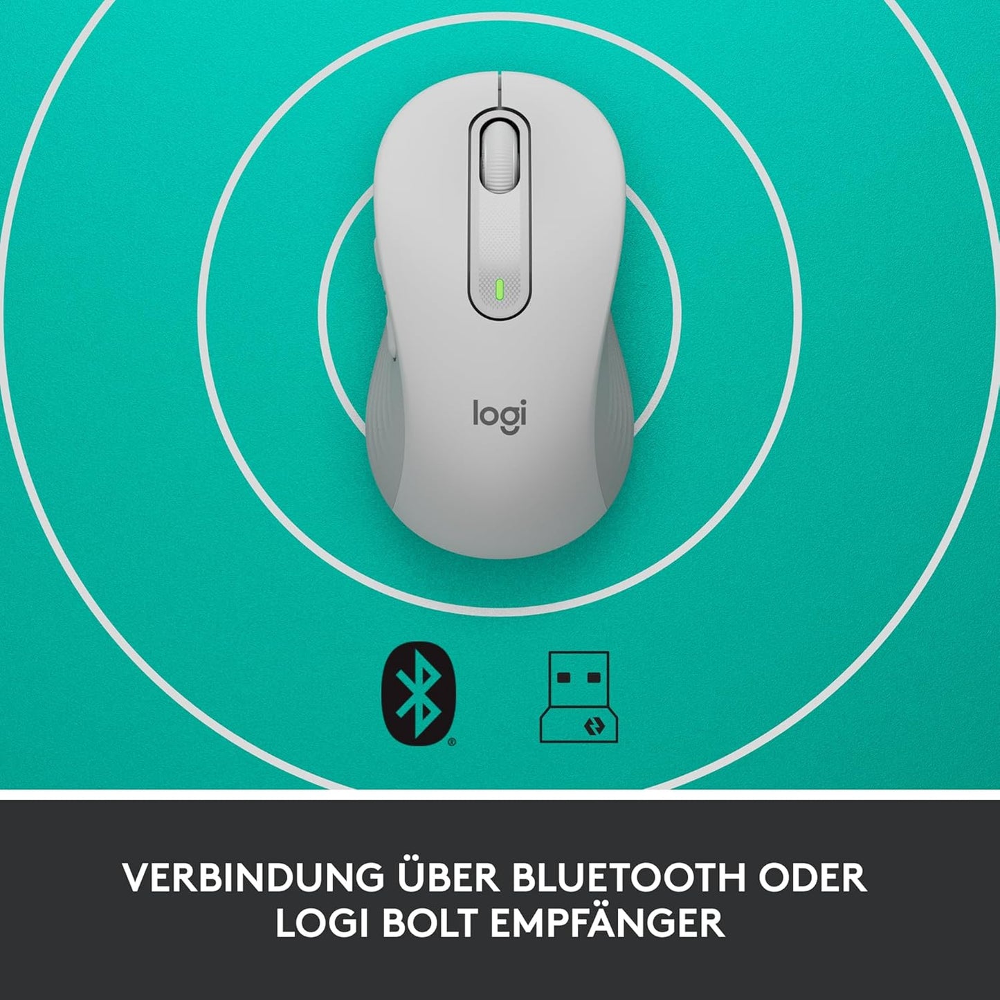 Logitech Signature M650 for Business Kabellose Maus, Leise Klicks, Anpassbare Seitentasten, Bluetooth, Kompatibilität mit mehreren Geräten - Grau