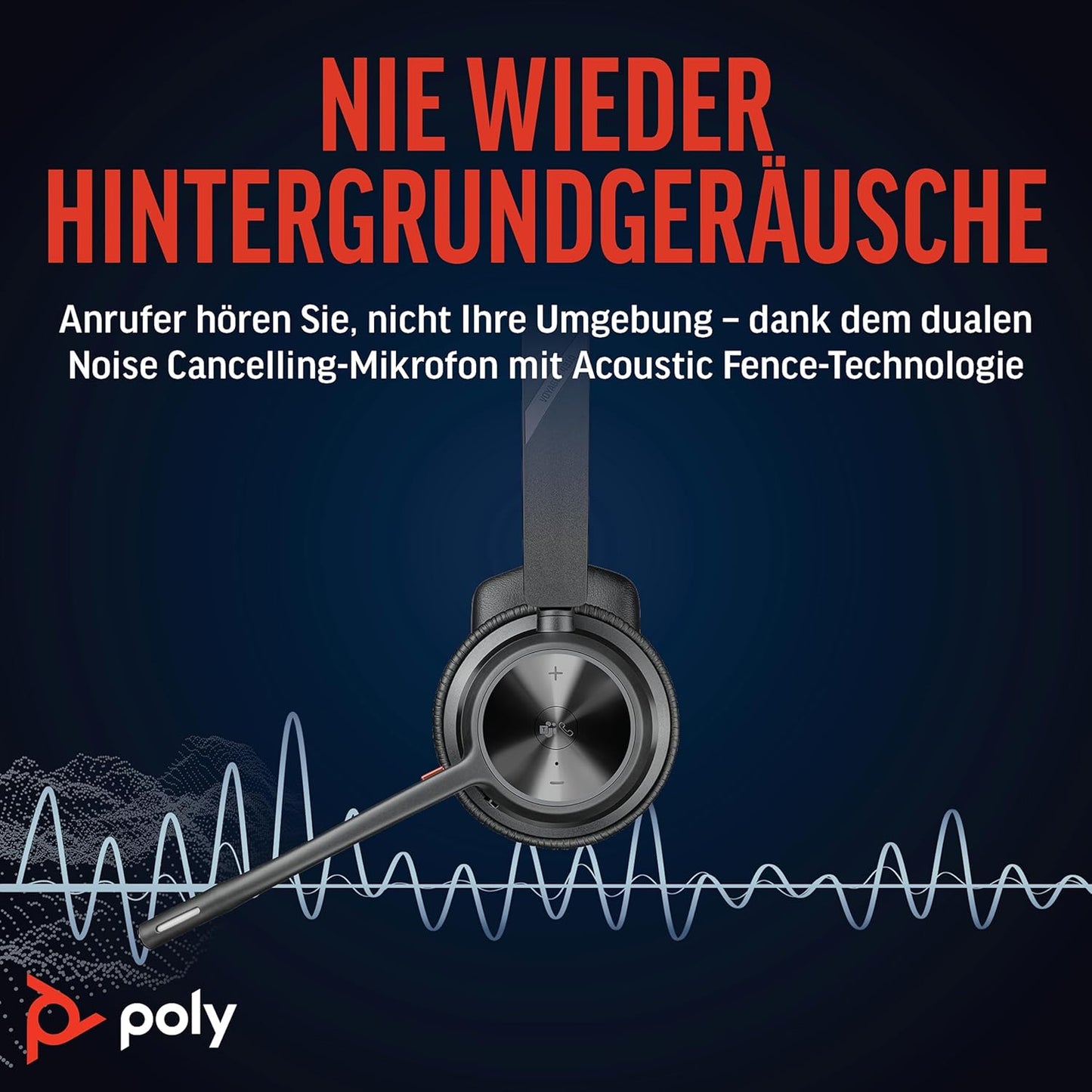 Plantronics Poly Voyager 4310 UC MS USB-C Headset ohne Ladestation