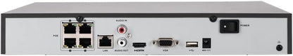 ABUS Performance Line Komplettset IP Digitaler 4-Kanal PoE Video-Rekorder Kameraüberwachungssystem 2x Mini Tube Kameras 1TB Festplatte TVVR36422T