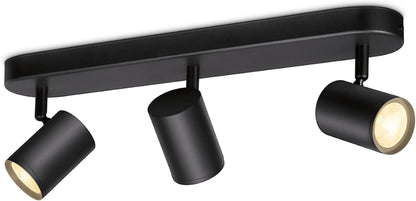 WIZ LED 3er Wand- und Deckenspot Deckenleuchte Wandleuchte Schwarz 3x 5W