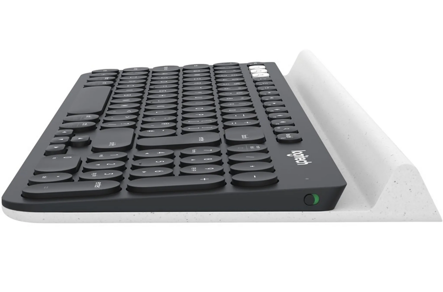 Logitech K780 Kabellose Tastatur Skandinavisches QWERTY-Layout - Dunkelgrau/Weiß