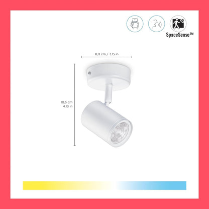 WIZ LED Wand- und Deckenspot Deckenleuchte Wandleuchte Weiß 1x 5W