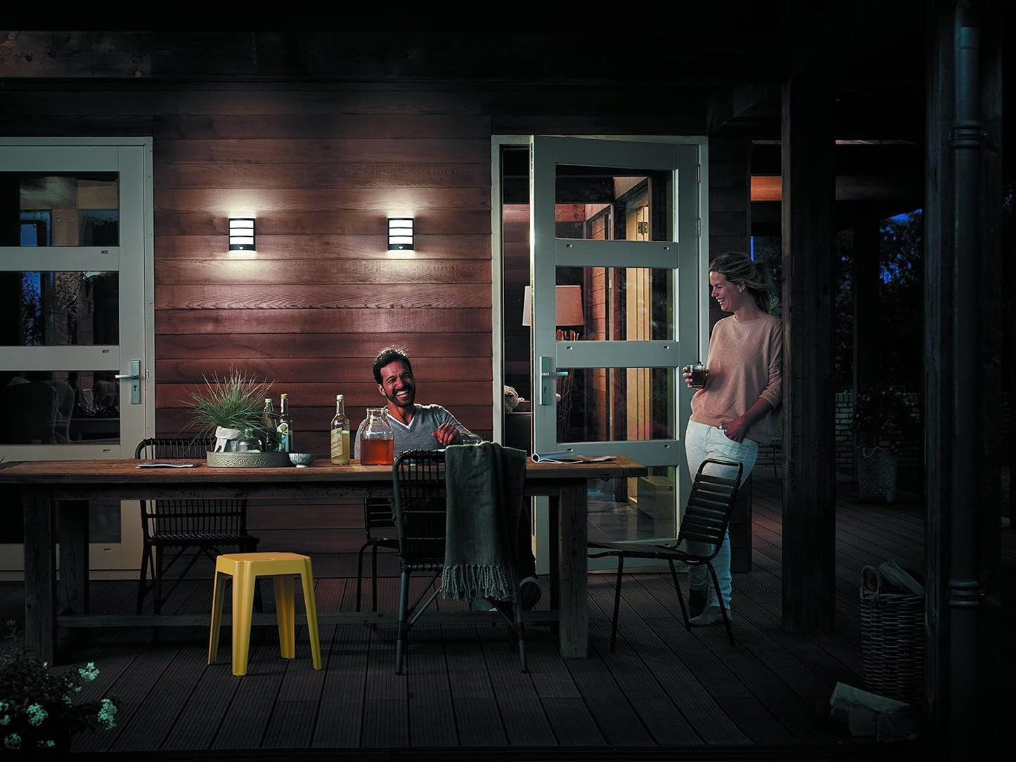 Philips myGarden LED Python Wandaußenleuchte mit Bewegungsmelder, 6W, kaltweißes Licht 4.000K, integriertes Leuchtmittel, Anthrazit