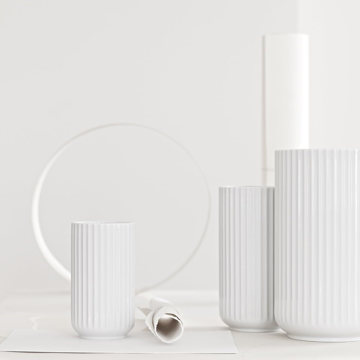 Lyngby Porcelæn Vase H8.5 cm Lyngby Designklassiker Zeitloses Design, Weiss