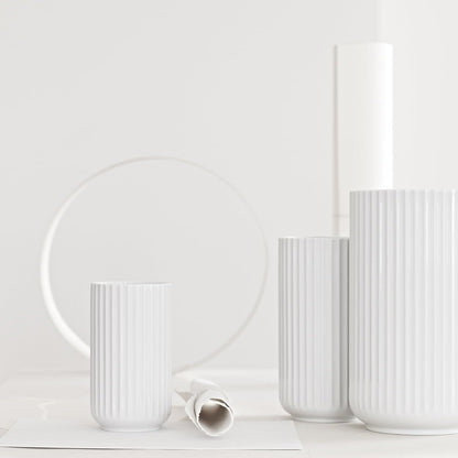 Lyngby Porcelæn Vase H8.5 cm Lyngby Designklassiker Zeitloses Design, Weiss