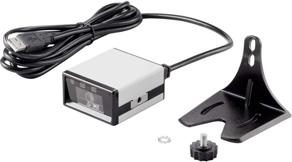 Renkforce FS5022J 2D Barcode-Scanner Kabelgebunden 2D Imager Silber, Schwarz Desktop-Scanner (Stationär) USB