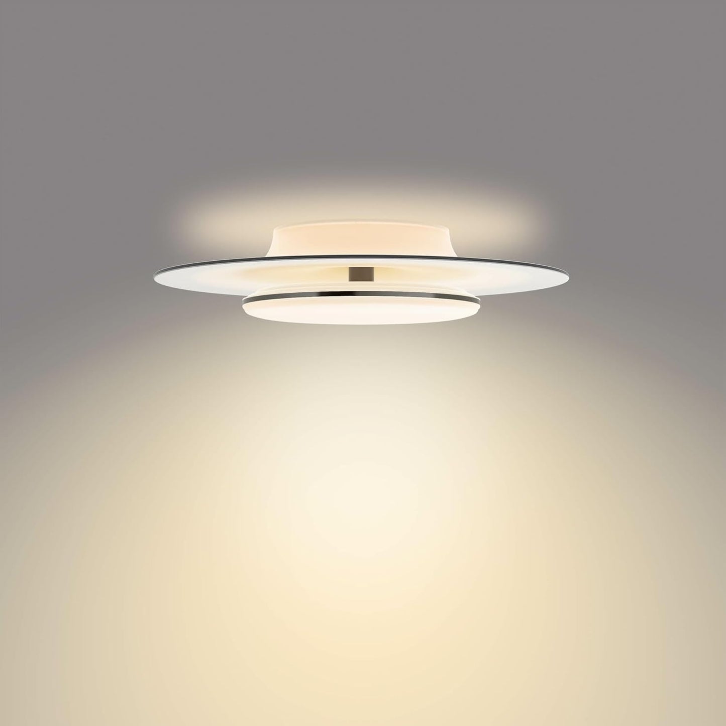 Philips LED SceneSwitch Garnet Deckenleuchte (30 W), LED Leuchte mit drei Dimmstufen und warmweißem Licht, LED Beleuchtung mit EyeComfort, schwarz