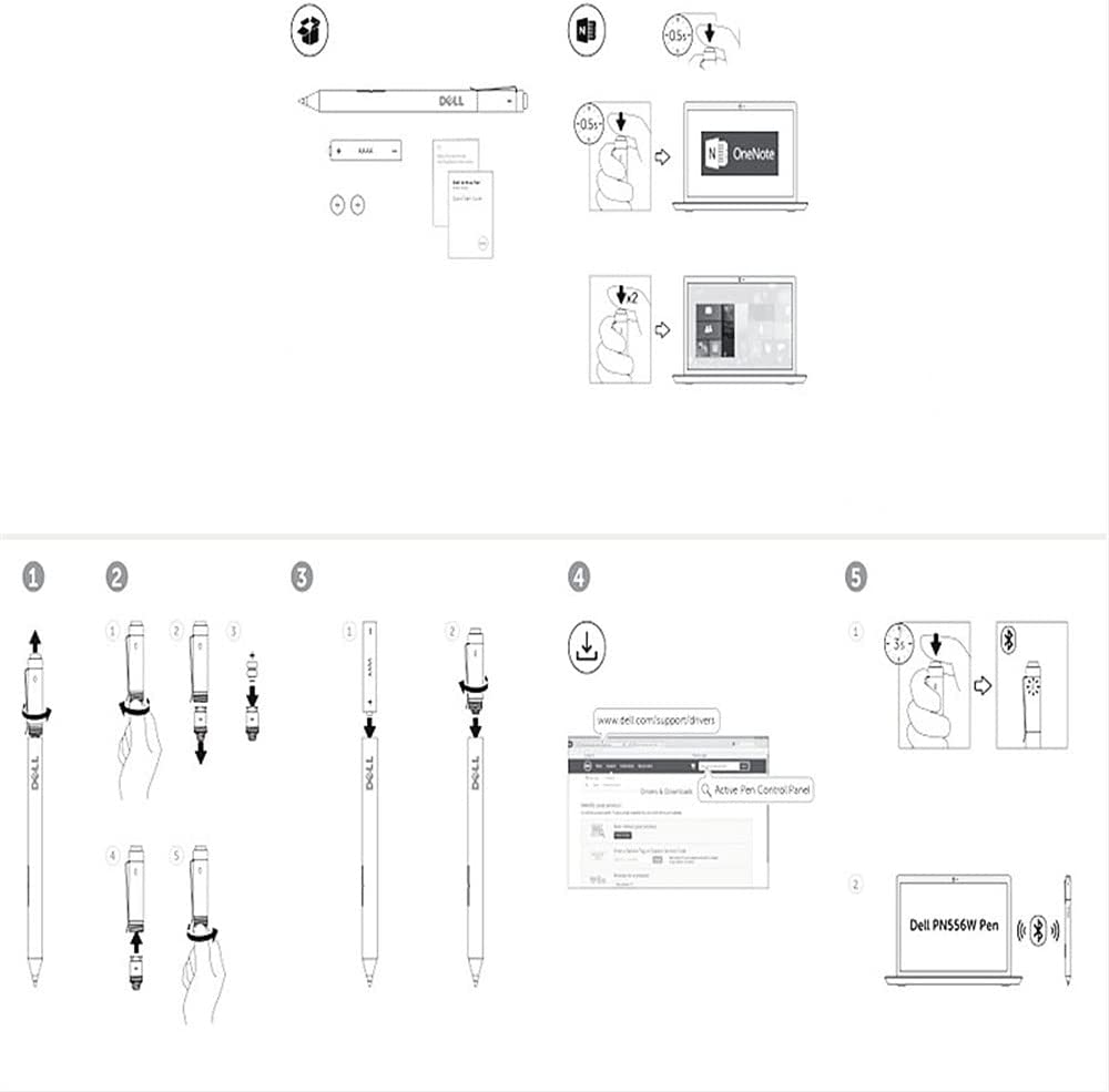 Dell 750-AAVP Aktiver Stift PN557W Active Pen schwarz