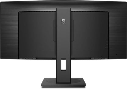 Philips 346B1C - 34 Zoll WQHD Curved USB-C Docking Monitor, höhenverstellbar (3440x1440, 100 Hz, HDMI, DisplayPort, USB-C, RJ45, USB Hub) schwarz