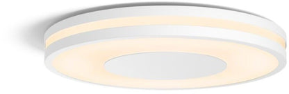 Philips Hue White Ambiance Being Deckenleuchte (2.500 lm) inkl. Dimmschalter, dimmbare Deckenlampe für das Hue Lichtsystem mit allen Weißtönen, smarte Lichtsteuerung über Sprache und App, weiß