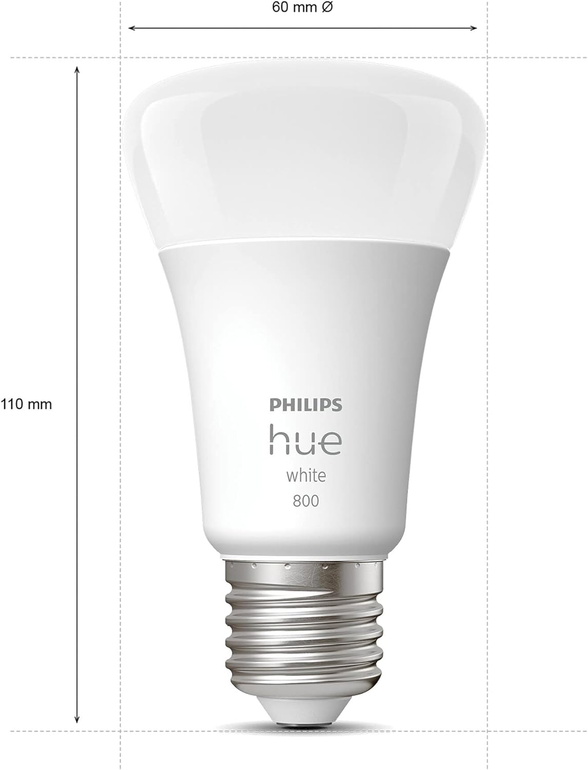 Philips Hue White standaard lamp mat dimbaar (3-pack) - E27 9W 800lm 2700K 230V