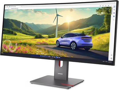Lenovo ThinkVision T34WD-40 LED-Monitor Curved 86,4 cm 34 Zoll 3440 x 1440 UWQHD @ 120 Hz VA 300 cd/m² 3000:1 HDR10 4 ms HDMI DisplayPort USB-C schwarz