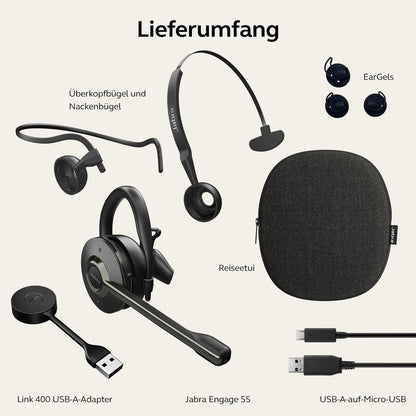 Jabra Engage 55 UC Convertible USB-A Headset 9555-410-111