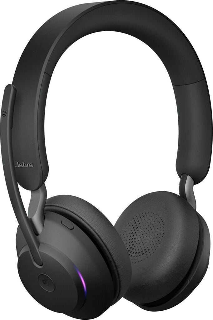 Jabra Evolve2 65 MS Stereo USB-A Headset mit Ladestation Link380a Schwarz 26599-999-989