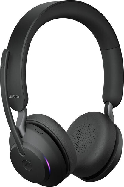 Jabra Evolve2 65 MS Stereo USB-A Headset mit Ladestation Link380a Schwarz 26599-999-989