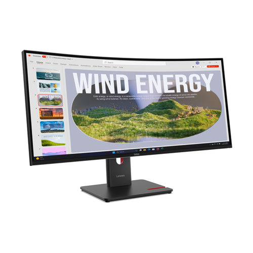 Lenovo ThinkVision T34WD-40 LCD-Monitor, 34 Zoll UWQHD 3440 x 1440 Pixel, 4 ms, 120 Hz, Curved