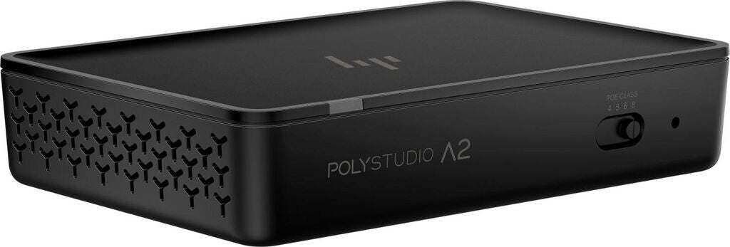 HP Poly Studio A2-Audiobridge mit CAT6A- und Mikrofonverlängerungskabel und Montageplatte
