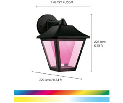 Wiz Smart Outdoor Wall Light Classic Black 9290033521