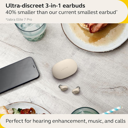 Jabra Enhance Plus Gold Beige - Gebrauchtware - nur für iPhone! - Selbstsitzende OTC-Hörgeräte für erweiterte Hörverbesserung