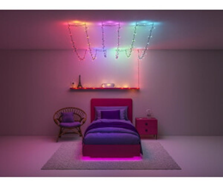 WIZ Smart Fairy Light Color 20m - Lichterkette mit 160 LEDs, 16 Mio. Farben - App Steuerung, 9290041012