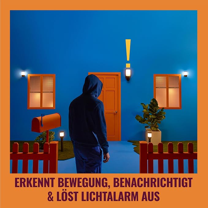 WiZ Outdoor Sicherheitskamera, IR Nachtsicht, Bewegungs- und Geräuscherkennung 9290041112