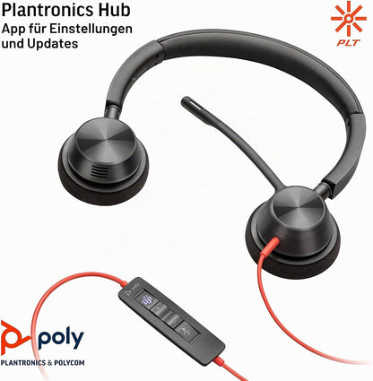 Poly Blackwire 3320 USB-A Stereo Headset BW3320-M