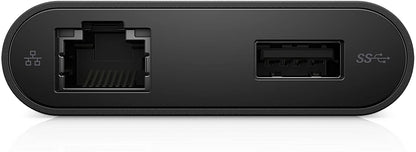 DELL DA200 USB-C 4-in-1 Travel Adapter  – HDMI, VGA, USB 3.0, Gigabit-Ethernet