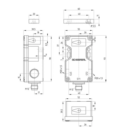 Schmersal Sicherheitssensor BNS 16-12ZV-ST1