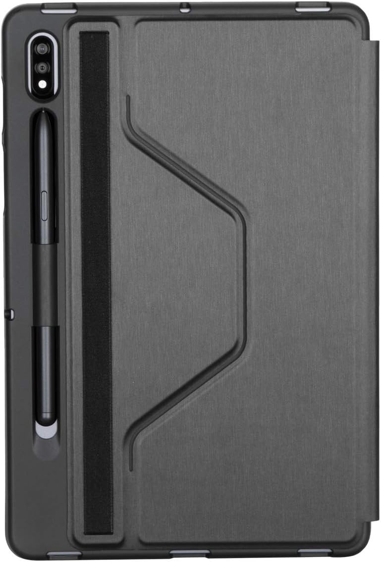 Targus Click-In Hülle für Samsung Galaxy Tab S7 11" und Tab S8 11" - Schwarz Magnetische S Pen-Halterung mit Ladekapazität THZ876GL