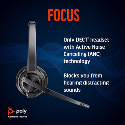 Plantronics- Poly 8220-M UC MS Stereo USB-C D200-M Mit Ladestation 209814-02