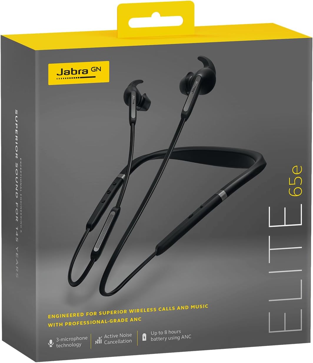 Jabra Elite 65e True Wireless In-ear Bluetooth Kopfhörer Titan/Schwarz 100-99020000-60