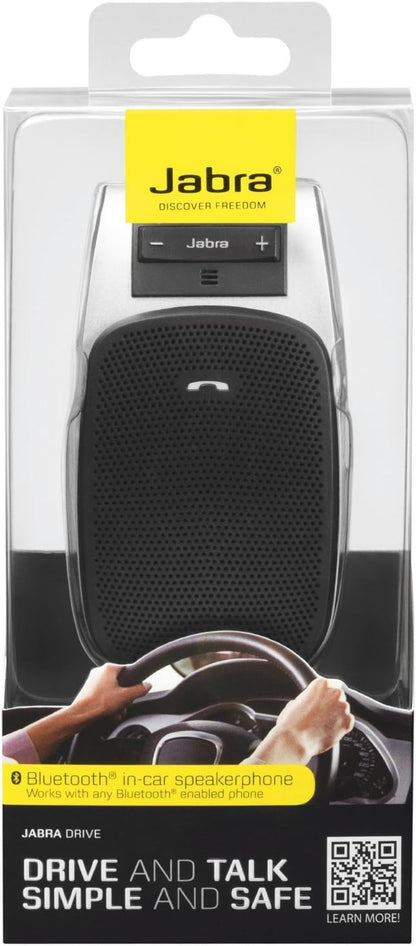 Jabra Drive Bluetooth-Freisprecheinrichtung für Fahrzeuge – Geräuschunterdrückendes Freisprechmikrofon und Lautsprecher für Anrufe, Musik-Streaming und GPS – Schwarz