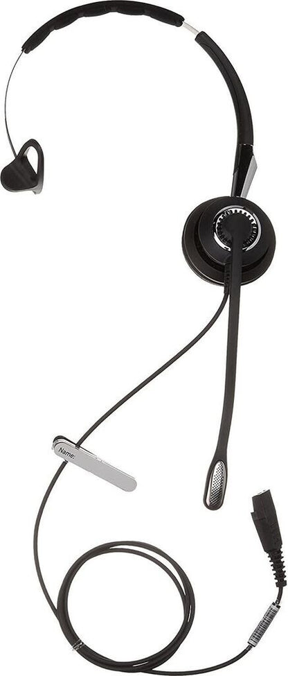 Jabra Biz 2400 II QD On-Ear Mono 3 in 1 Headset mit Schnelltrennkupplung - Leichtgewichtiger Noise Cancelling Kabel-Kopfhörer mit HD Voice und weichem Kopfpolster für Tischtelefone  - 2486-820-209