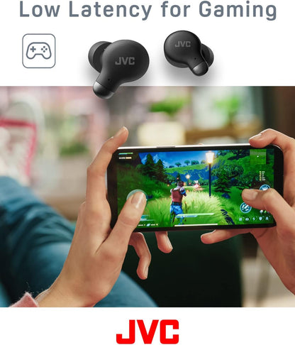 JVC HA-Z250T-B True Wireless Kopfhörer mit aktiver Geräuschunterdrückung, weiche & komfortable Memory Foam Ohrstöpsel, 3 Klangmodi, BT 5.3, 28 Std. Akkulaufzeit, schwarz
