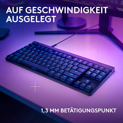 Logitech Gaming G515 TKL kabelgebundene deutsche QWERTZ Gaming Tastatur mit Hintergrundbeleuchtung