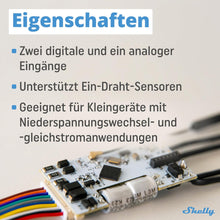 Shelly Plus Uni - WLAN Smartes Modul mit Potentialfreien Kontakte, Niederspannung, Hausautomation, Kein Hub Erforderlich, Präzises Voltmeter, Impulszähler, Sensorschnittstelle
