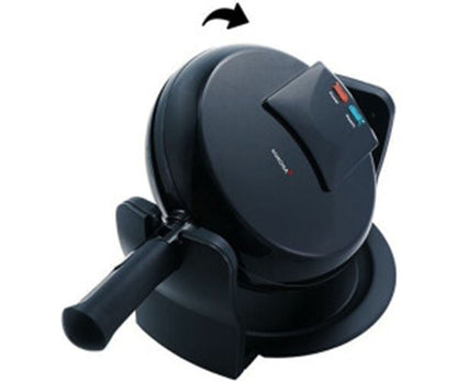 Korona 41004 drehbares Waffeleisen | Antihaftbeschichtung, Kontrollleuchte, Automatische Temperaturanpassung, Schwarz