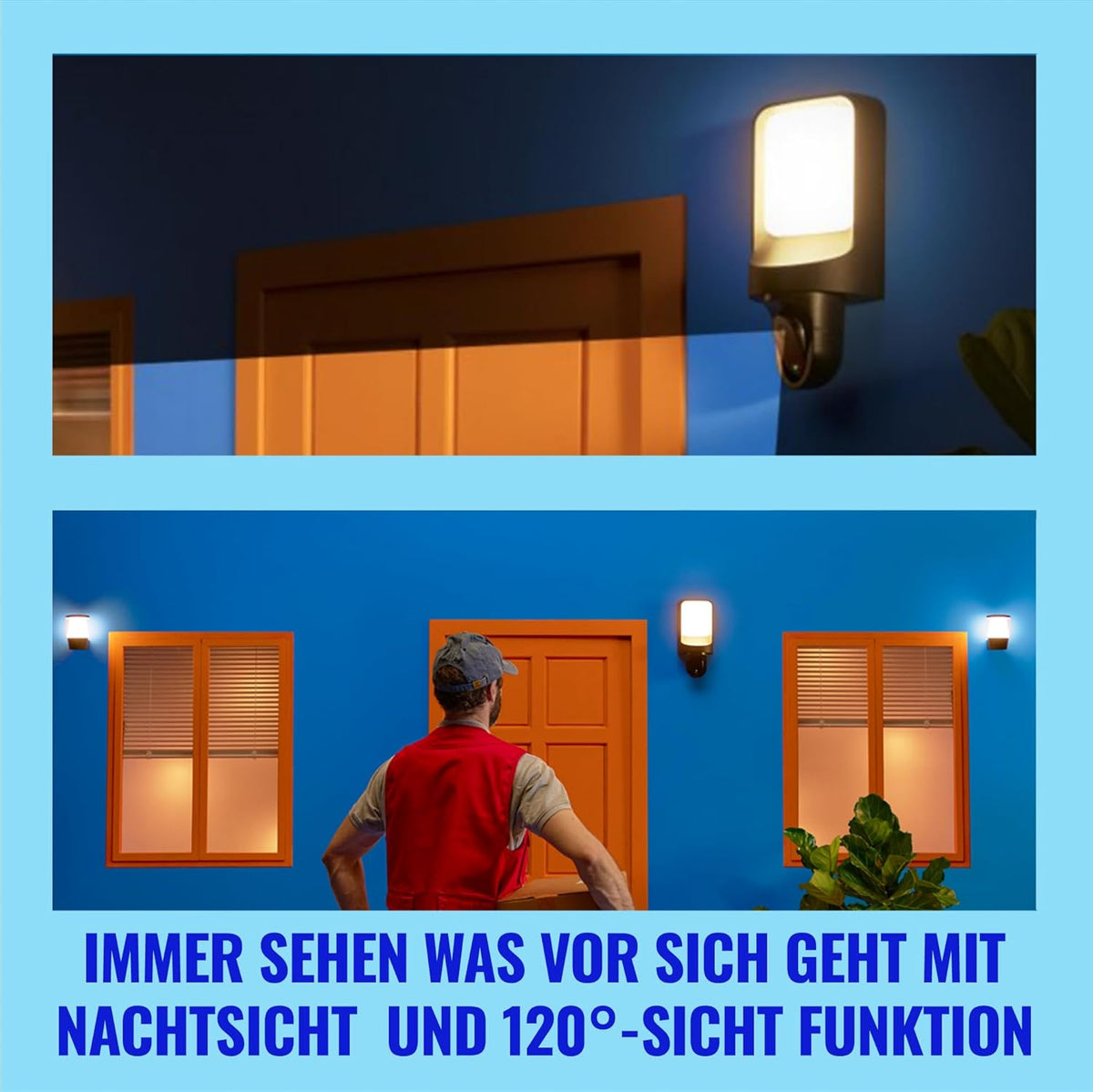 WiZ Outdoor Sicherheitskamera, IR Nachtsicht, Bewegungs- und Geräuscherkennung 9290041112