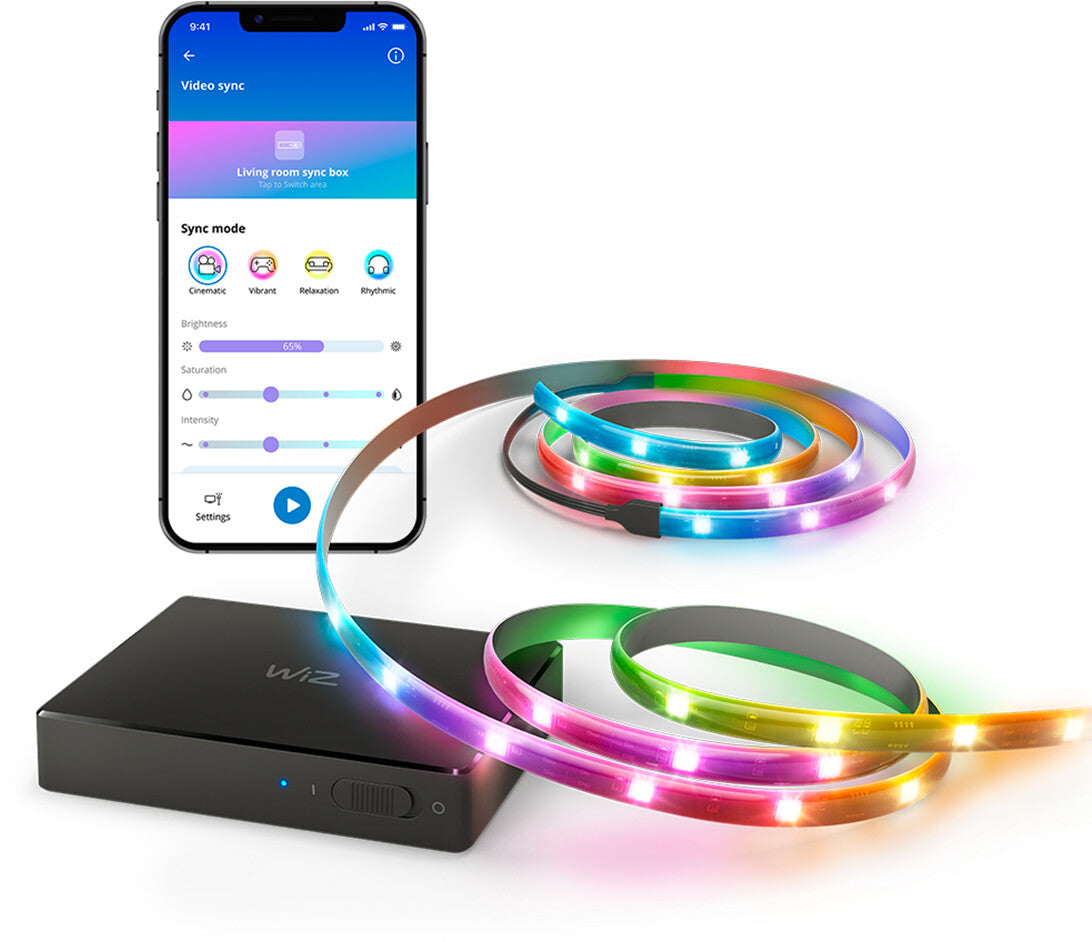 WiZ HDMI Sync Box mit RGBIC LED Strip, 55"–65" Zoll TVs 9290046678