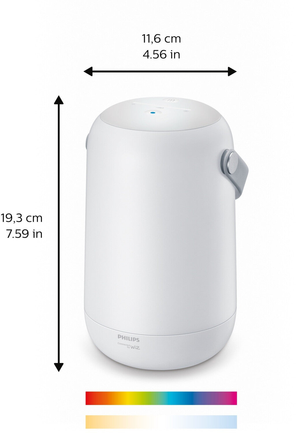 WiZ Tunable White and Color Mobile Tischleuchte, tragbare LED Leuchte mit 16 Mio. Farben Weiß  9290032115