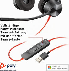 Poly Blackwire 3320 USB-A Stereo Headset BW3320-M