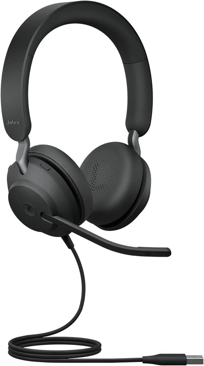 Jabra Evolve2 40 MS Stereo Headset USB-A Kabel – Schwarz 24089-999-999