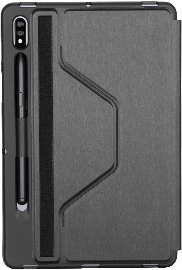 Targus Click-In Hülle für Samsung Galaxy Tab S7 11" und Tab S8 11" - Schwarz Magnetische S Pen-Halterung mit Ladekapazität THZ876GL